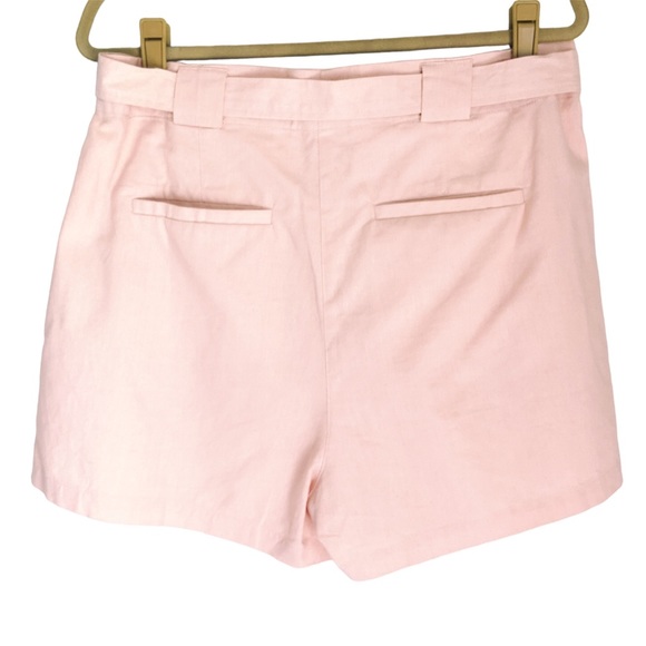Anthropologie Elevenses Linen Blend Paperbag High Waist Shorts Size Large - Picture 2 of 6